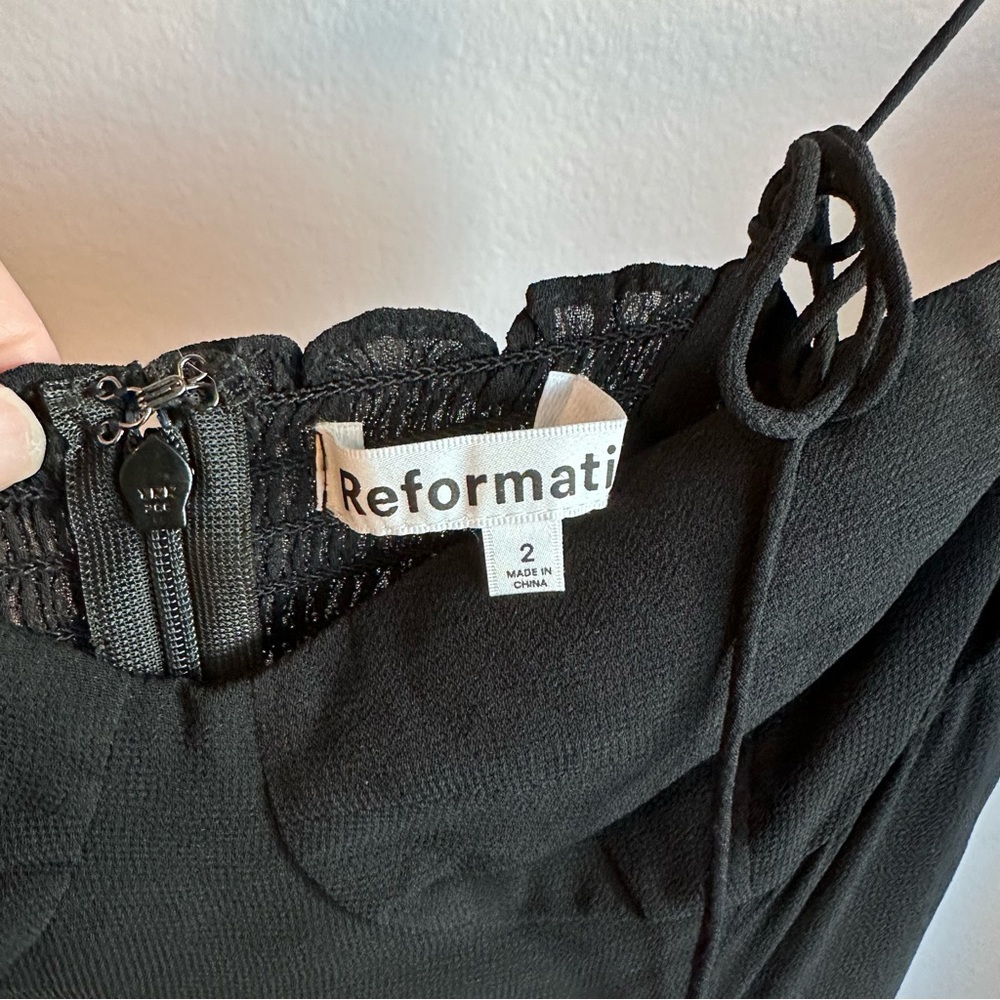 Reformation Juliette Dress Black size 2 - Picture 3 of 7